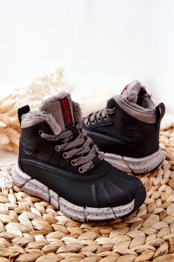 Warme Kinderstiefel Big Star II374074 in Schwarz