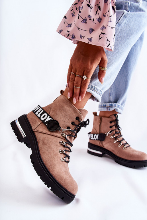 aus INildleder sich Zuarm laufen Stiefel mit Riemen braune Farbe Aurelio