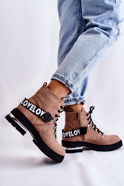 aus INildleder sich Zuarm laufen Stiefel mit Riemen braune Farbe Aurelio