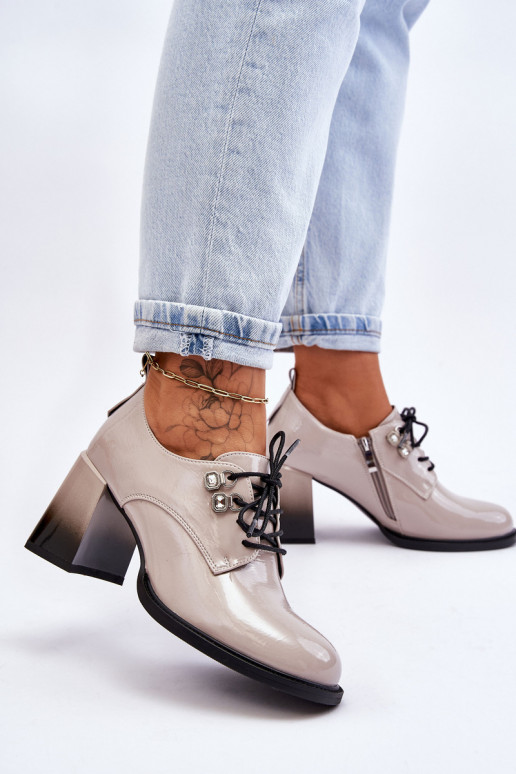 Modisch Schuhe mit Absätzen graue Farbe Darren