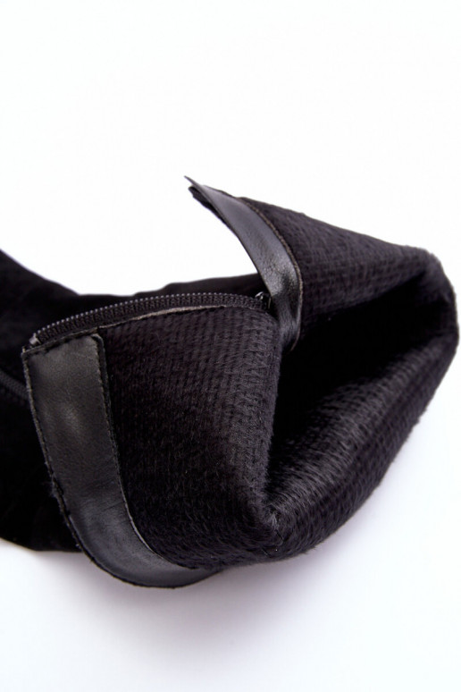 Stiefel Gegen die Straße mit Absätzen aus INildleder schZuarze Farbe Kilrenita