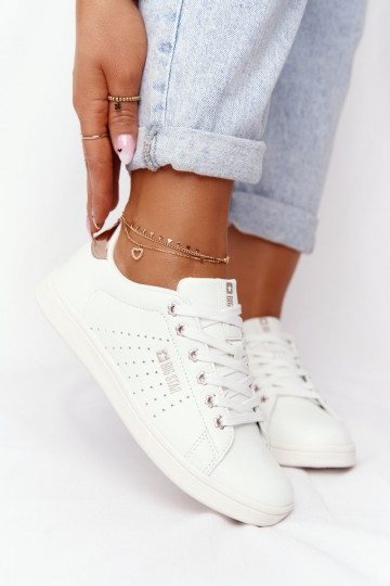 Sneaker aus Ermöglichtturleder BIG STAR DD274583 INeiß-Kupferfarbe 2