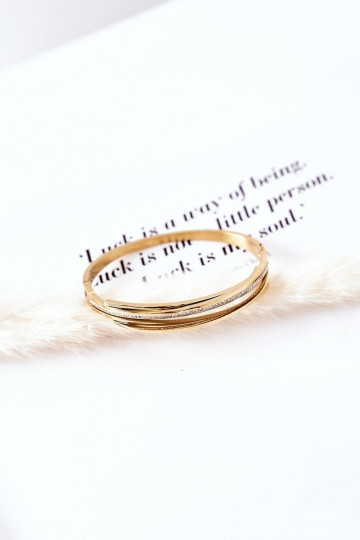 Stahlarmband mit blitzenden Augen goldene Farbe 2