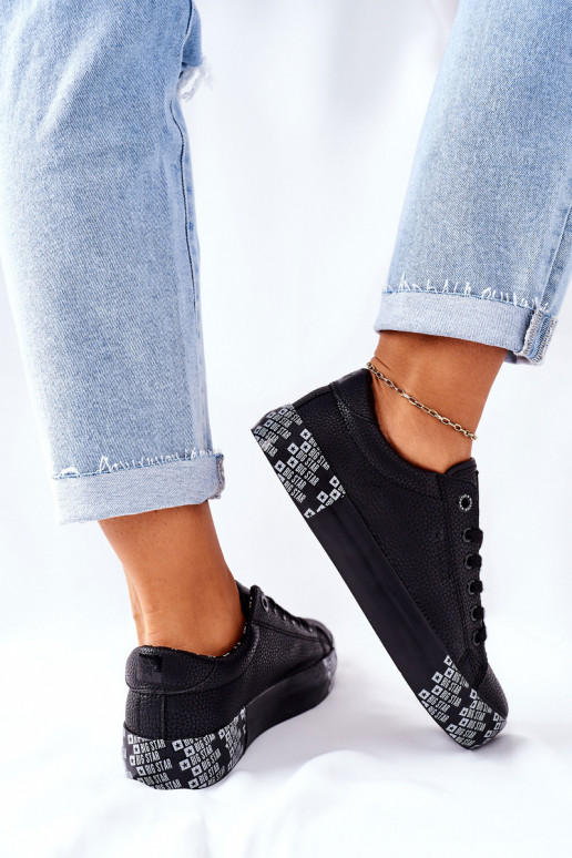 Frauen Schuhe mit einer Plattform BIG STAR II274183 schZuarze Farbe