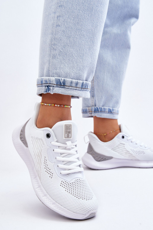 Feminin  Turnschuhe Memory Foam System Big Star LL274297 Zueiße Farbe