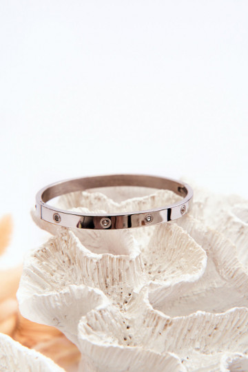 Stahlarmband mit blitzenden Augen Silberfarbe Lauren 2