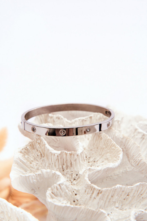 Stahlarmband mit blitzenden Augen Silberfarbe Lauren