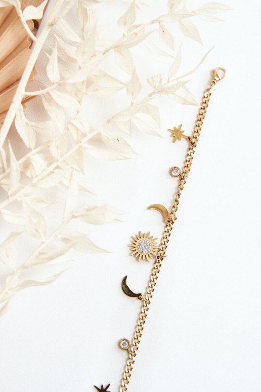 Modisch Ein Armband Mit dem Mond und der Sonne goldene Farbe