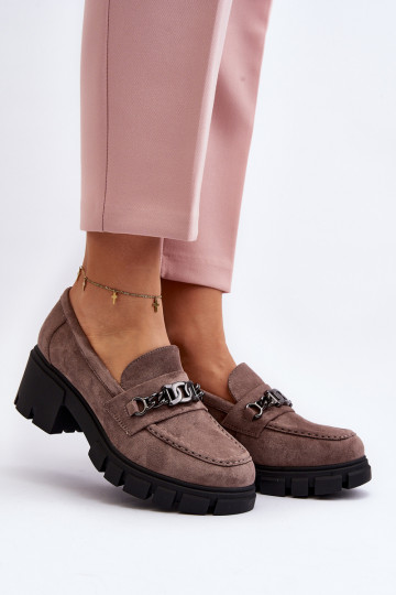 Mokassins Auf massiven Absätzen Beige Eriella 2