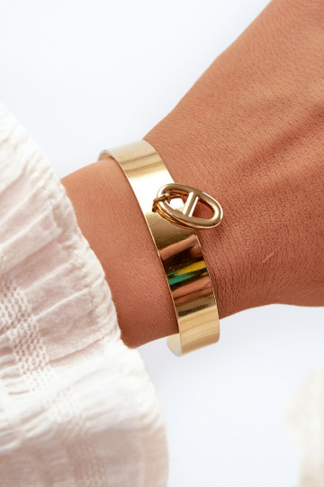Armband mit Ornamenten aus goldfarbenem Edelstahl