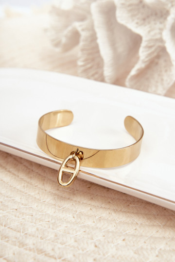Armband mit Ornamenten aus goldfarbenem Edelstahl 2