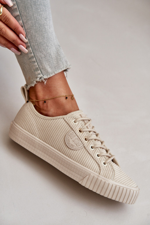 Samt Freizeitschuhe sich Zuarm laufen Big Star OO274812 Hi-Poly System Beige