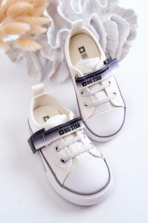 Kindisch Turnschuhe mit flacher Sohle BIG STAR JJ374075 Zueiße Farbe