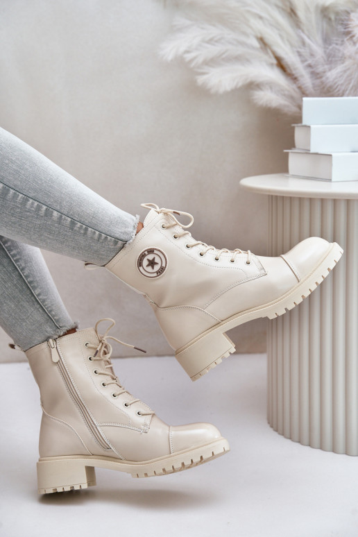 Arbeitsstiefeletten Zum Schloss sich Zuarm laufen Beige Soratta