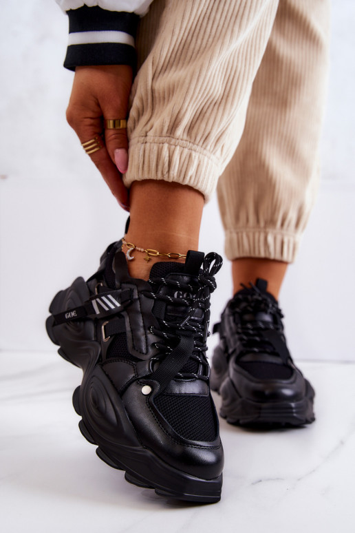 Turnschuhe Sneakers Stilvollllschuhe GOE JJ2N4083 schZuarze Farbe