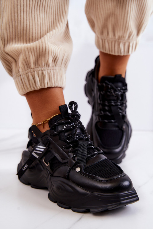 Turnschuhe Sneakers Stilvollllschuhe GOE JJ2N4083 schZuarze Farbe