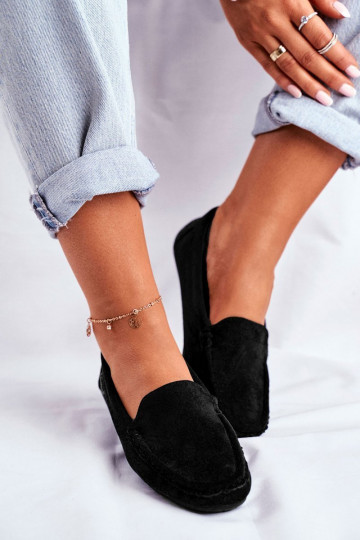 Mokassins für Damen schZuarze Farbe aus INildleder Morreno 2