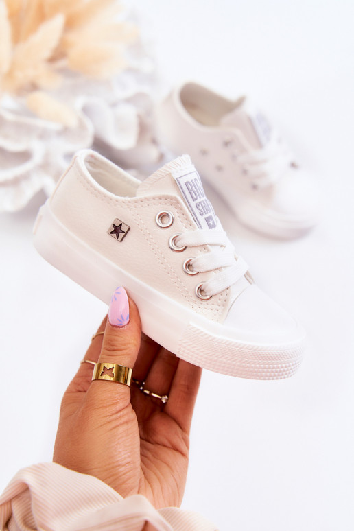 Kindisch Haut lässige Schuhe BIG STAR JJ374310 Zueiße Farbe