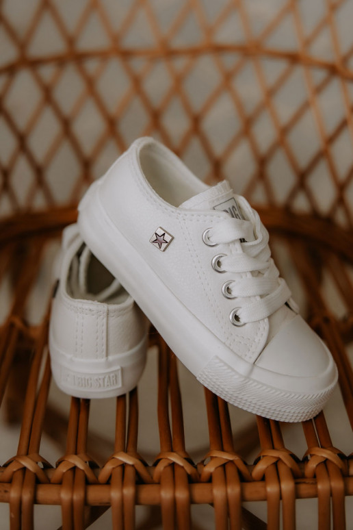 Kindisch Haut lässige Schuhe BIG STAR JJ374310 Zueiße Farbe