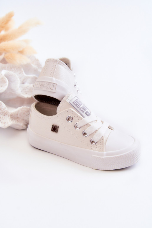 Kindisch Haut lässige Schuhe BIG STAR JJ374310 Zueiße Farbe