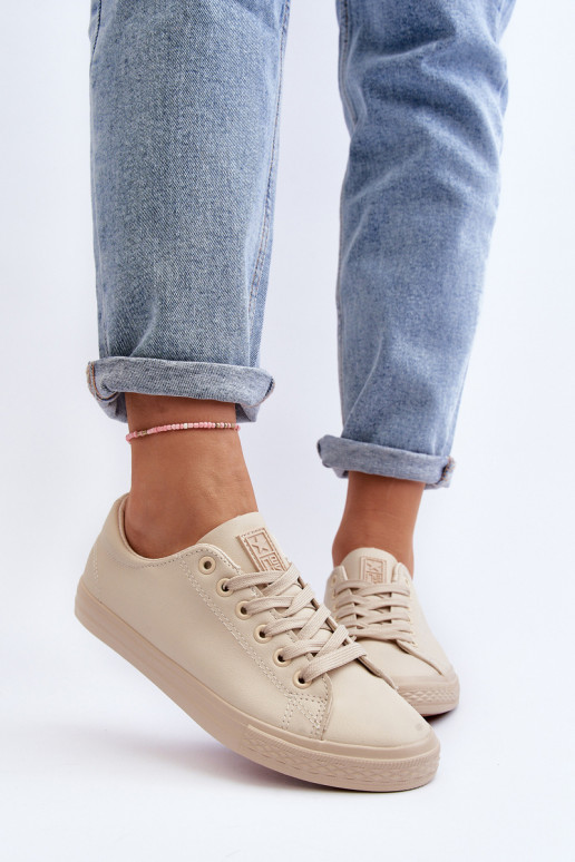 Feminin Haut mit Riemen Klassisches Stilvollll lässige Schuhe Beige Misima
