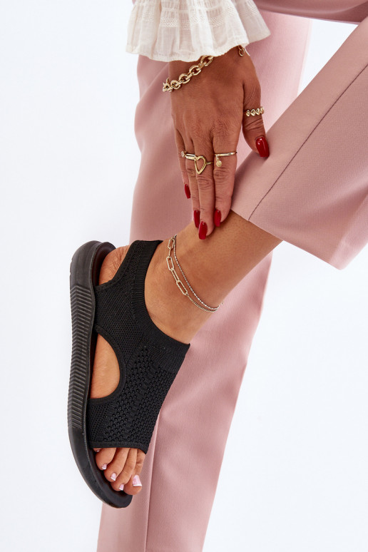 Sportlicher Stil Damensandalen schZuarze Farbe Cesys