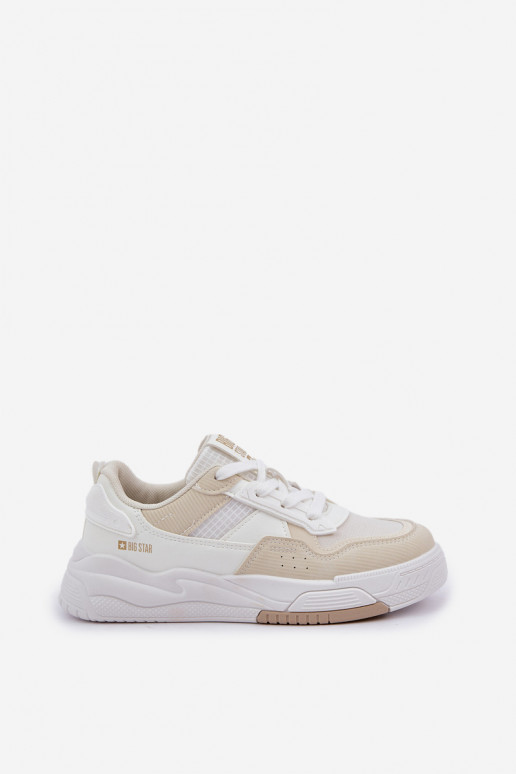 Sneakers Stilvollllschuhe mit einer Plattform Big Star OO274A155 INeiß-Beige