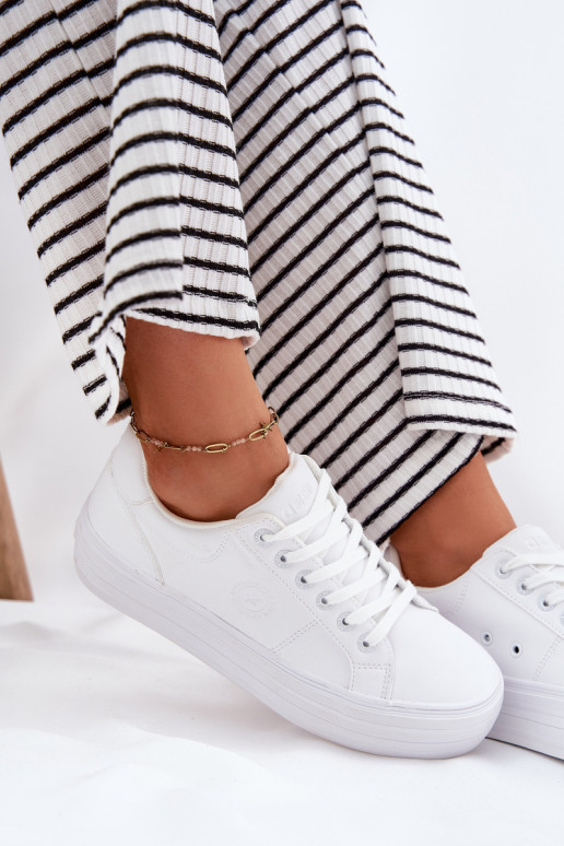 Eko Haut Freizeitschuhe mit einer Plattform Big Star RR274298 Zueiße Farbe