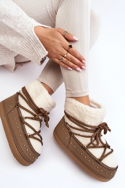 Damen-Schneestiefel mit Schaffell...