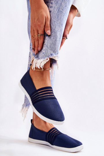 Feminin Turnschuhe  Slip-On Dunkelblau Lilis 2