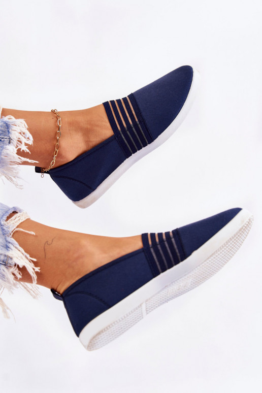 Feminin Turnschuhe  Slip-On Dunkelblau Lilis