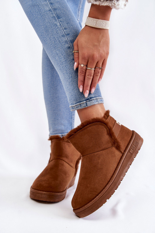 Feminin Stiefel Schneestiefel Big Star KK274620 braune Farbe