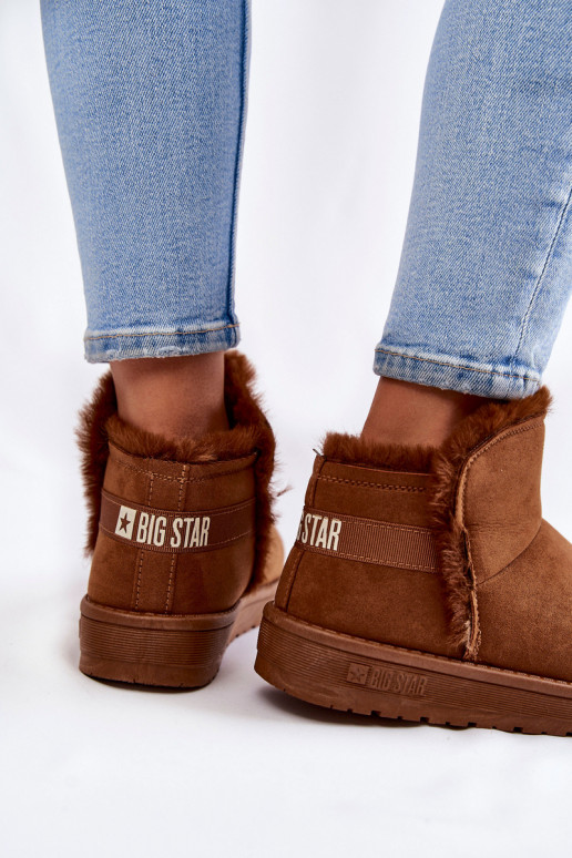 Feminin Stiefel Schneestiefel Big Star KK274620 braune Farbe