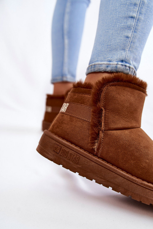 Feminin Stiefel Schneestiefel Big Star KK274620 braune Farbe