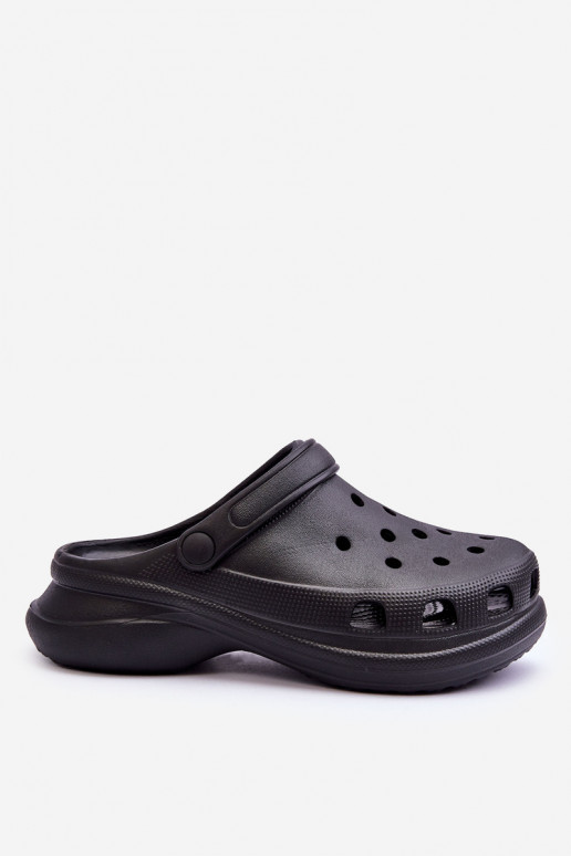Crocs-Schaumhausschuhe mit modischer Es mussssivsohle schZuarze Farbe Katniss