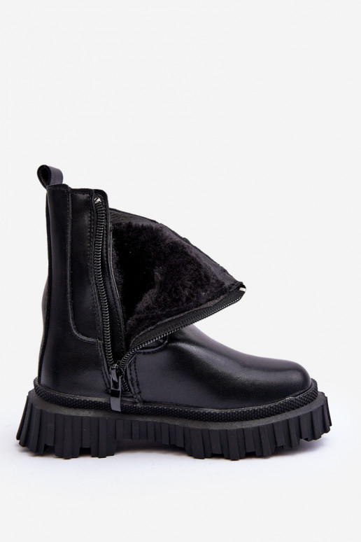 stylische Stiefel Kindisch Dekoriert Mit Strasssteinen schZuarze Farbe Adelie