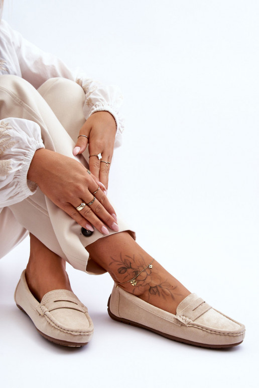 Elegante INildledermokassins Beige Lenvie