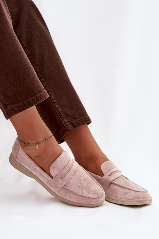 Mokassins für Damenaus Öko-INildlederu pinke Farbe Renelia