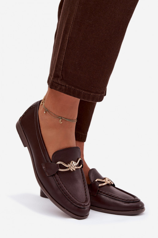 Mokassins Feminin Mit Dekorationen Detalem CzekoladoZue Rosynne
