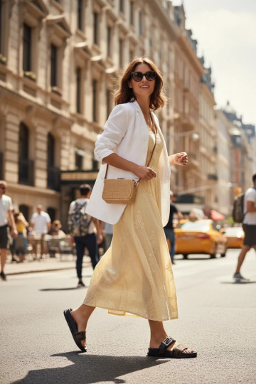 Damen Slipper mit goldenen Schnallen, schwarz