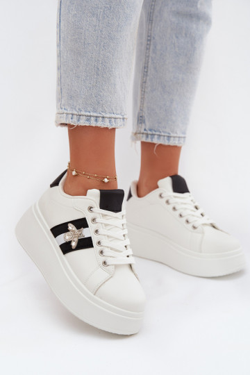 Sneakers Stilvollllschuhe Feminin mit einer PlattformPrzypinką Zueiße Farbe Palvessa