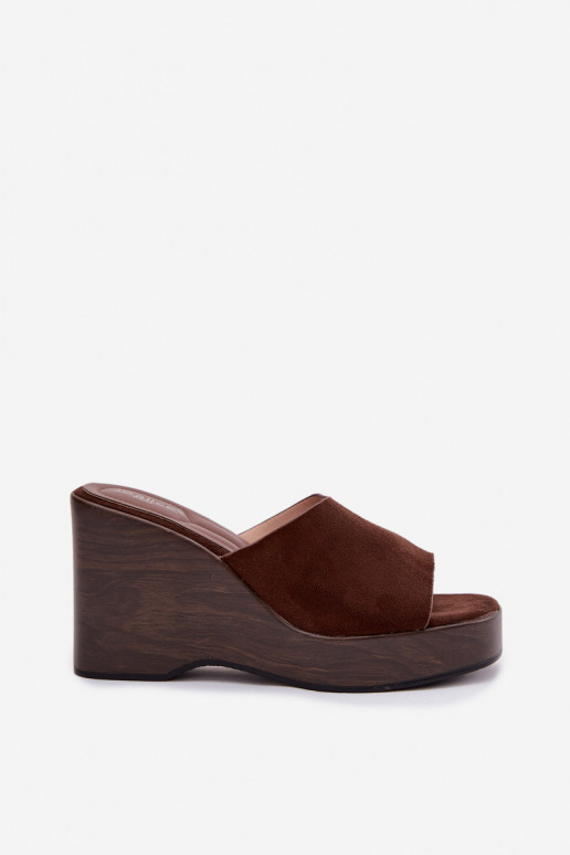 Damenhausschuhe Auf einem Keil CzekoladoZue Ravelia