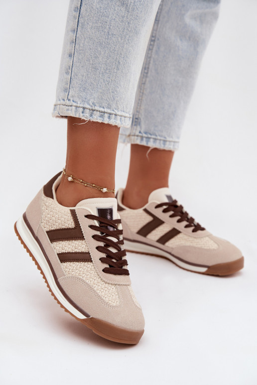 Turnschuhe Sneakers Stilvollllschuhe Feminin Beige Soretta
