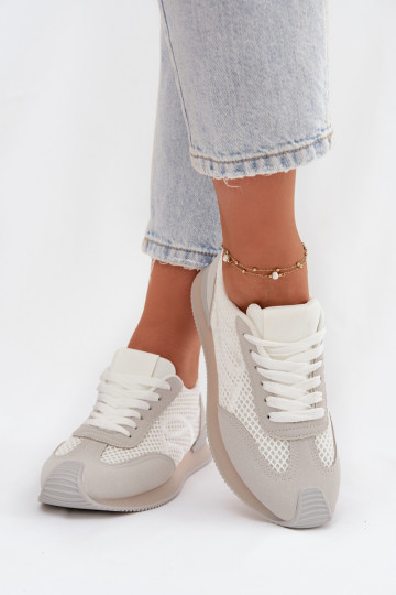 Sneakers Stilvollllschuhe Turnschuhe Feminin INeiß-graue Farbe Tarlisse