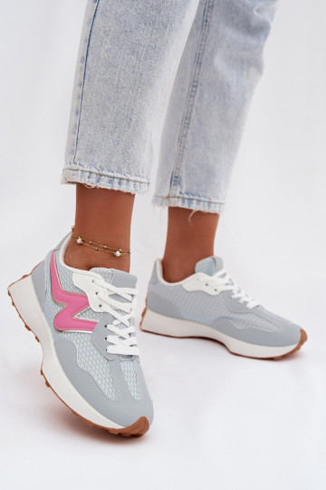 Turnschuhe Feminin mit einer Plattform blaue Farbe Janelora 2