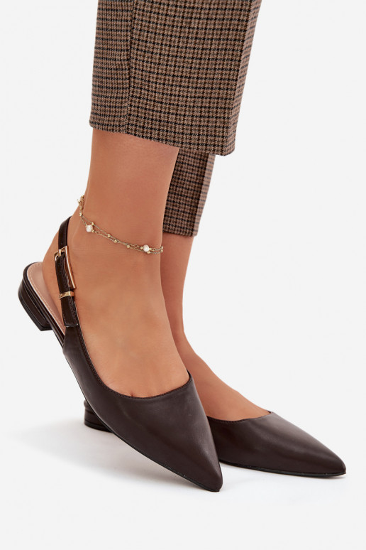 Ballerinas mit goldenen Schnallen CzekoladoZue Iverelle