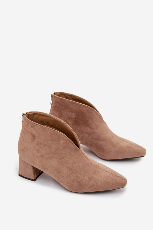 Damenstiefel Klocke Mit Nähen Beige Darlisse