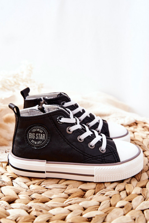 Kinderschuhe mit Sohle BIG STAR II374003 schZuarze Farbe