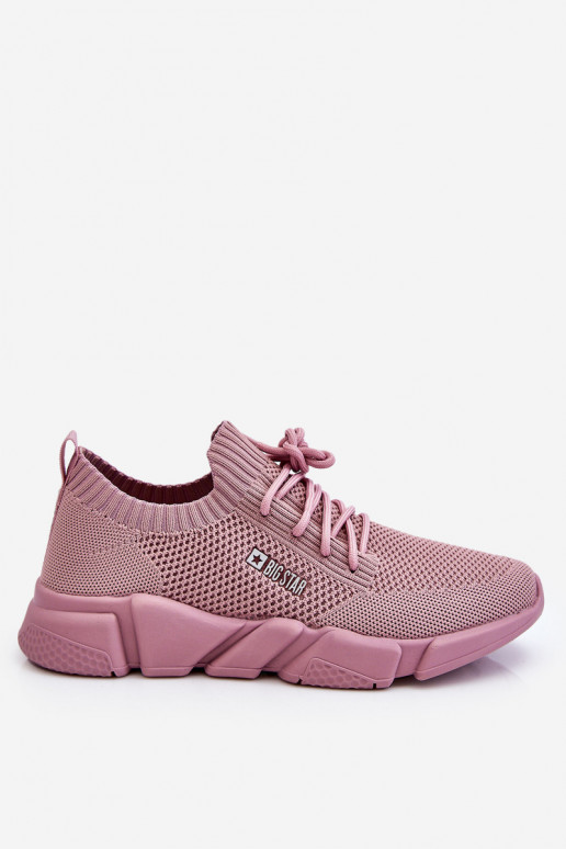 Feminin  Sneakers Stilvollllschuhe Memory Foam System Big Star JJ274266 pinke Farbe