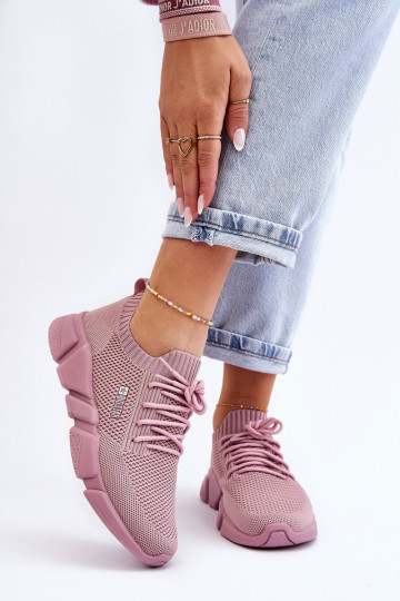 Feminin  Sneakers Stilvollllschuhe Memory Foam System Big Star JJ274266 pinke Farbe 2